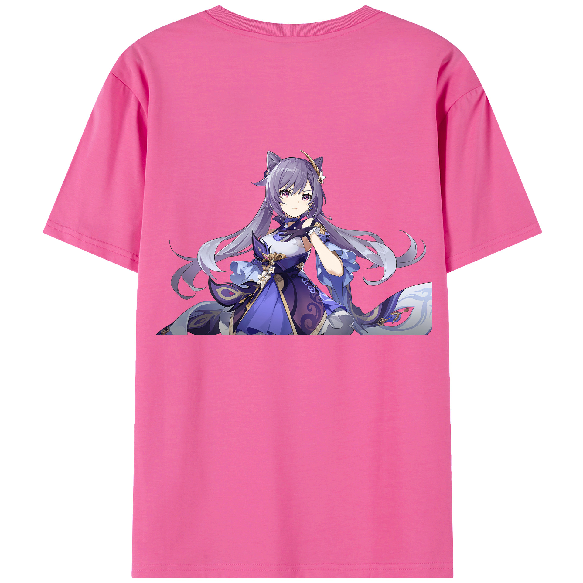 げんし神 刻晴 こくせい genshin Kokusei レディース半袖Tシャツ(バックプリント)